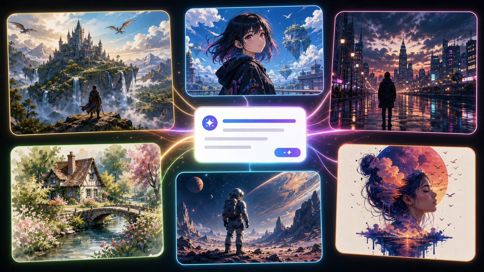 Text to image AI generator preview